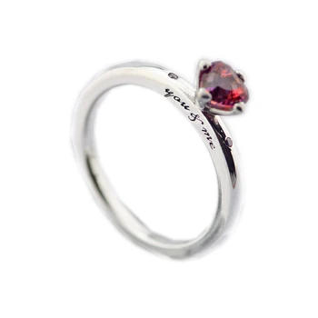 Valentína VÁS & ME Love Ring 925 Sterling-Striebra-Prstene, Fashion, DIY Európskej Šperky Pre Ženy Veľkoobchod Žena Darček Krúžky