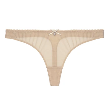 Varsbaby dámske sexy tangá transparentné bielizeň čipky luk nohavičky low-rise nohavičky 4 farby S-XXL