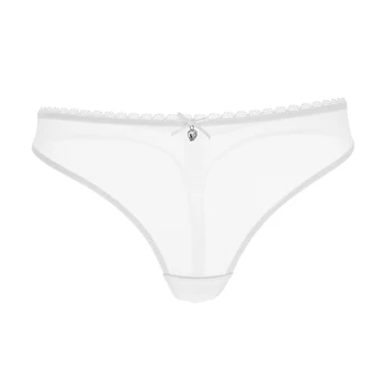 Varsbaby dámske sexy tangá transparentné bielizeň čipky luk nohavičky low-rise nohavičky 4 farby S-XXL