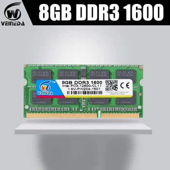 Veineda ddr3 notebook ram 8gb 1333Mhz 1600Mhz pc3-12800 so-DIMM Notebook RAM 204Pin 1,5 v Notebooku Pamäť