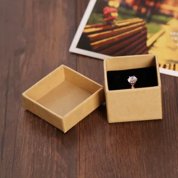 Veľkoobchod multi veľkosť Mieste Kraft papier balenie šperkov&display box náušnice&krúžok&náramok box svadobné zdvorilosti a darčeky boxy