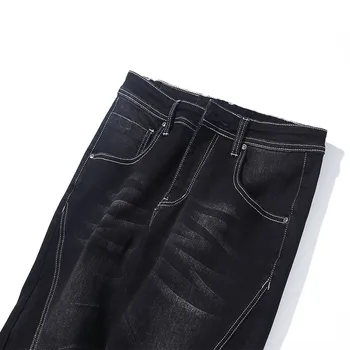 Veľká veľkosť pánske motocykel džínsy 2020 jesenné a zimné nové elastické hárem nohavice, džínsy hrubé pánske black blue 40 42 44 46 48