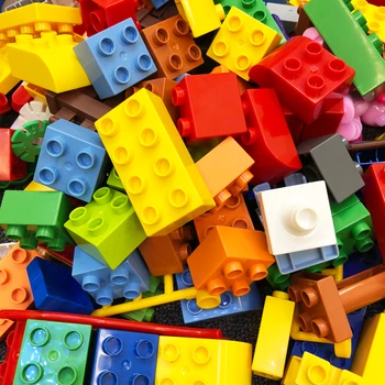 Veľké rozmery Tehál Farebné Väčšinu Tehly základné dosky DIY Stavebné Bloky Kompatibilné Duploe Blok Hračky Pre Deti,