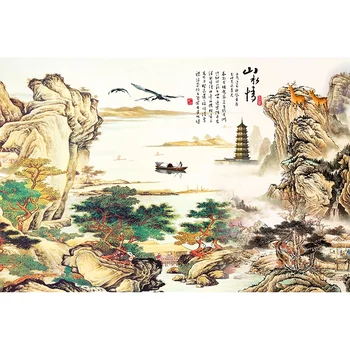Veľký čínsky Múr krajinomaľbou Drevená skladačka puzzle 1000 ks Office dekorácie hádanky Kreatívne darčeky