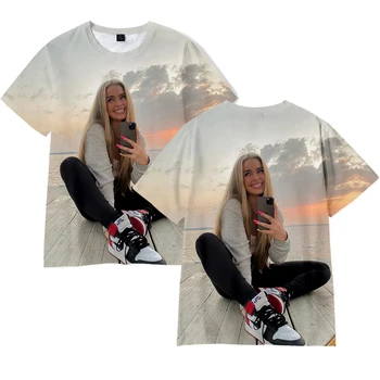 Vhodné 3D Vytlačené Addison-Rae Letné tričko Ženy Muži Topy Bežné Hip Hop Deti t tričko Fashion 3D Addison-Rae dievčatá t-shirt