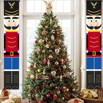 Vianočné Cartoon Dekoratívnych Dverí Záves Vojak Model Vianočné Závesné Ozdoby, Vianočné Dekorácie Pre Domov Dvere Záves