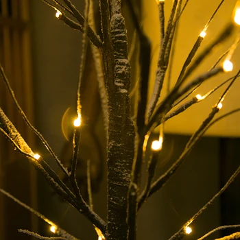 Vianočné dekorácie pre domov LED Breza Sneh Strom Lampy, nočné svetlo Festival Modernej Krytý Dovolenku Víla EÚ a USA Plug