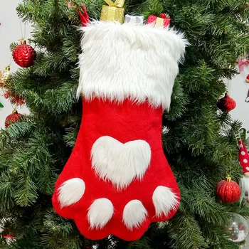 Vianočné Pančuchy Plyšové Zvieratko Footmark Vianočný Darček Držiak Na Vrece Visí Doma Dekorácie