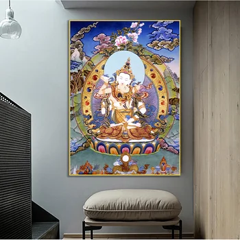 Viera Thangka Yamantaka Buddha Náboženské Plátno Tlačiť Maľovanie Plagátu Wall Art Obraz pre Obývacia Izba, Predsieň, Domáce Dekorácie