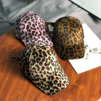 VISROVER Nové Jeseň Zima Dieťa Klobúky Zvierat Leopard Tlač šiltovky pre Dievčatá Chlapci Dizajnér Teplé Bežné Zimné klobúk Veľkoobchod