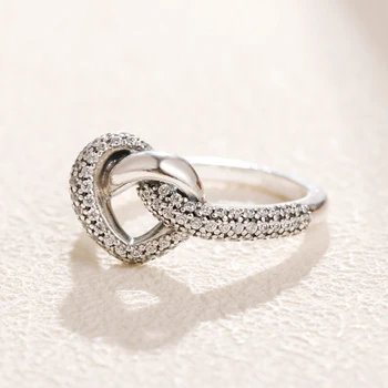 Volayer 925 Sterling Silver Krúžky Viazané Srdce Krúžky Pôvodné 925 Silver dámske Prstene Zásnubné Prstene Ženy Šperky