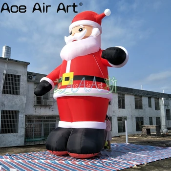 Vonkajšie Obrie Vianočné Nafukovacie ozdobu 6 m Vysoký Animovaný airblown Santa Claus