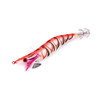 Vonkajšie športové rybárske návnady 5 ks / veľa sladkovodné simulácia 11.5 cm/14.1 g 4 farebné 2.0 # svetelný dreva krevety 8cm / 8g squid háčik
