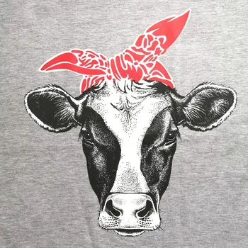 Vtipné Dizajn Krava Vytlačené T-Shirts 2018 Móde dámske Tričko Krátky Rukáv Grafické Tričko Cowgirl Tričko Južnej Topy Tee Tumblr