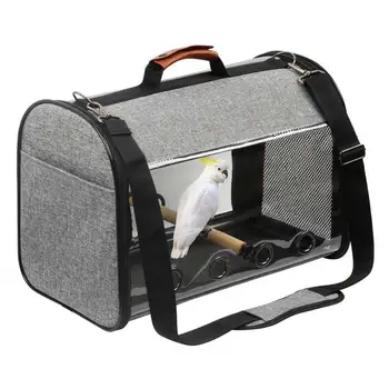 Vták Cestovné Dopravcu Transparentné Prenosné Papagáj Klietku Dopravcov Tote Batoh S Dvojitým Zipsom Dizajn Vták Puzdro