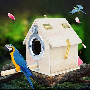 Vtáčie Hniezdo Holub Domu Drevené Papagáj Chov Box Outdoor Záhrada Útulku Biotopov