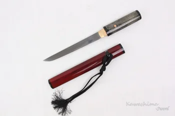 Vysoko Kvalitné Japonské Reálne Tanto Ručné Samuraj Meč Malý Nôž Zložené Ocele Čepeľ Full Tang Ostrosť-List Otvárač