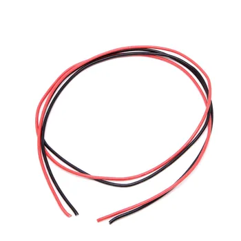 Vysoká kvalita 1Set 14 AWG Rozchod Silikónové Drôt Flexibilné Medené Káble, Splietané 2m pre RC Black Red