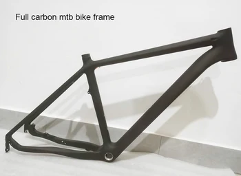 Vysoká kvalita 26er full carbon mountain bike rám lesklý/matný čierny 16/18in mtb bicykel rám