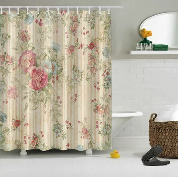 Vysoká Kvalita Rôzne Vlastné Nepremokavé Kúpeľňa Krásny Kvetinový Vzor, Sprchový Záves Polyester Textílie Kúpeľňa Opony