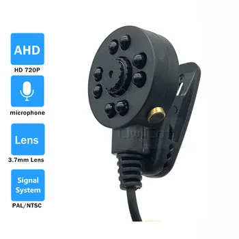Vysoké Rozlíšenie HD 720P Mini AHD Kamera Audio Mirophone BNC RCA DC 1.0 Megapixelov Micro Klip Fotoaparát Malé Surveillance Camera