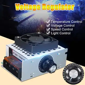 Vysoký výkon 4000W regulátor Napätia ac 220V rýchlosti motora ovládanie elektronické dimmer ovládanie teploty switch s chladiaci ventilátor