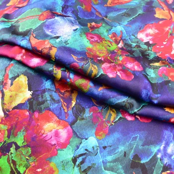 Vzbura farby digitálna maľba úsek hodvábna tkanina pre saténové šaty telas por metro bazin riche getzner tissu tissus au metrov