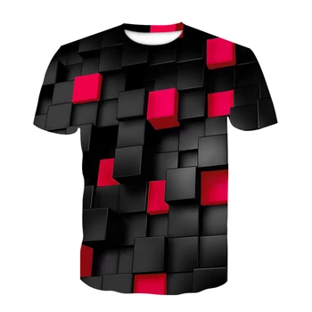 Výbušné geometrické grafické T-shirt lete pánske T-shirt pánske ležérny top 3DT-Shirts módne O-neck tričko plus veľkosť streetwear