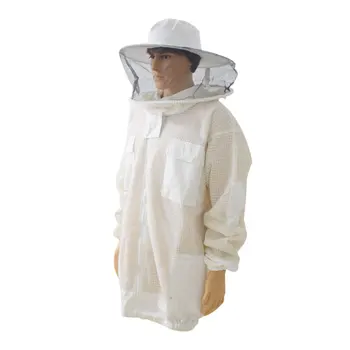 Včelárstvo Bunda Professional Anti Bee Vyhovovali 3 Vrstvy Vzduchu cez Ochranný Odev Bee Oblek s Vymeniteľné Klobúk Vetrané