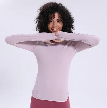 W-Yunna Nové Letné Fitness Oblečenie dámske Elastické Naťahovacie Cvičenia s Dlhým Rukávom Topy Ženy Základné Módne Topy, Tričká