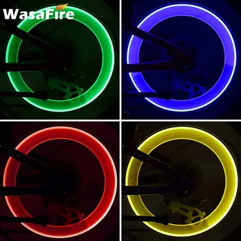 WasaFire 100ks/veľa Neon Bicykli Pneumatiky Ventil Čiapky Špice Kolesa LED Svetlo Mini stropné Svetlá Noci Bezpečnosť na Bicykli Varovanie Lampa