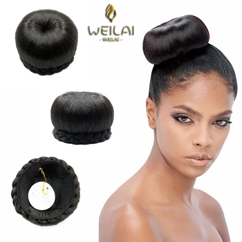 WEILAI Apple Tvar Retro Štýl buchta Marubeni vlasy Vysokej štetina Syntetické Chignon Pre afro žena