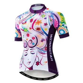 Weimostar Lete Ženy, Cyklistika Dres Krátky Rukáv MTB Bike Jersey Tops Pro Team Cyklistické Oblečenie Rýchlo Vyschnúť na Koni Cyklistické Tričko