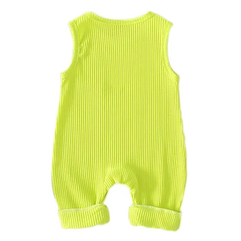 WEIXINBUY 2019 Hot Predaj Novorodenca Dieťa, Chlapec, Dievča Rainbow Tlače bez Rukávov Remienky Deti Jumpsuit Oblečenie Detské Oblečenie