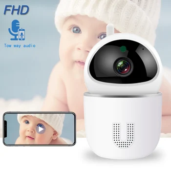 WiFi Baby Monitor s rozlíšením 1080P Dieťa Spať Monitor Nanny Smart IP Kamera Nočného Videnia Auto Tracking obojsmerné Audio Interkom Baby Telefón