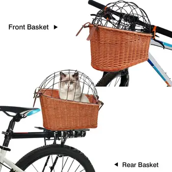 Willow Koleso Kôš Vysokej Kvality, Odolné Ručne tkané Nepremokavé Multifunkčné Horský Bicykel Úložný Kôš Pre domáce Zvieratá Zeleniny