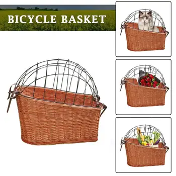 Willow Koleso Kôš Vysokej Kvality, Odolné Ručne tkané Nepremokavé Multifunkčné Horský Bicykel Úložný Kôš Pre domáce Zvieratá Zeleniny