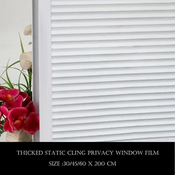 WXSHSH Žalúzie vzor Súkromie Okno Film Home Decor Č-Lepidlo 3D Statické Dekoratívne Sklo Nálepky Kuchyňa Veľkosť 75*400 cm