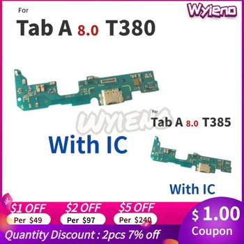 Wyieno Pre Samsung Galaxy Tab 8.0 T380 T385 USB Dock Nabíjací Port Konektor pre Nabíjačku Flex Kábel Zapojte Doska + Sledovania