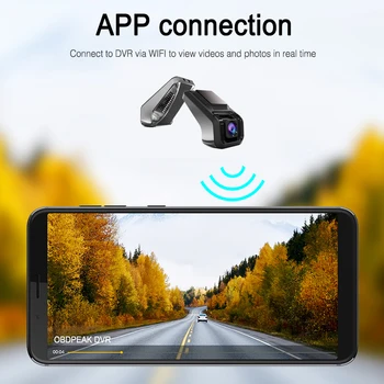 X9 Wifi Auta Dvr Kamera Pre Android Navigačný FHD 1080P ADAS USB Jazdy Dash Registrator Skryté Kamery Rekordér DVR APLIKÁCIE Pripojenie