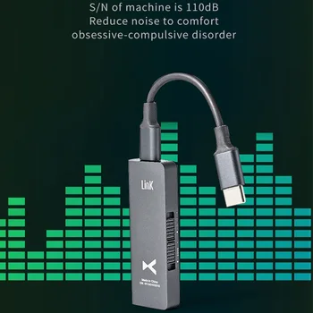 XDuoo Link2 HIFI Prenosné Dekódovanie Headphone AMP Typu C, USB DAC ESS9118EC Čip Bass Boost S 150mW Výstup pre PC, Smart Phone