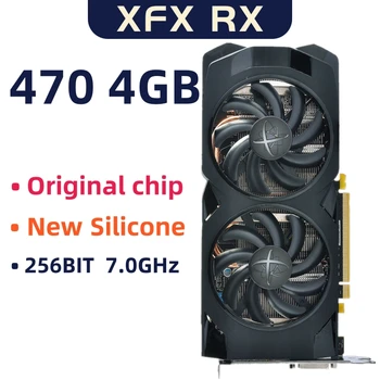 XFX rx 470 4 gb grafická karta 256bit 4gb gddr5 ploche použitej grafickej karty amd grafické karty radeon Kompatibilný s X79 doska