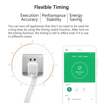 Xiao Mijia Smart Zásuvka 2 WiFi Bránou Verzia APLIKÁCIE Diaľkové Ovládanie Časovač elektrická prípojka Moc Detekcie Plug Pracovať s Mihome APP