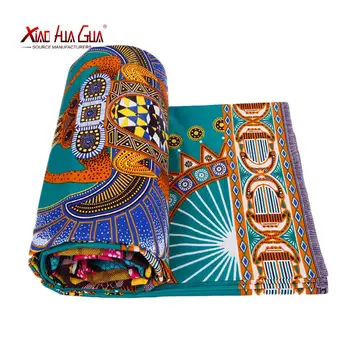 Xiaohuagua Značky Afriky Tkaniny Vysokej Kvality Bavlny Plus Batik Dizajnéri Ankara Etnických Vzor Šitie Svadobných Šiat 24FS1106