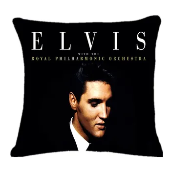 XUNYU Americký Rockový Spevák Elvis Presley Bielizeň Dekorácie obliečka na Vankúš Vankúš Sofa Pás obliečka na Vankúš XL036