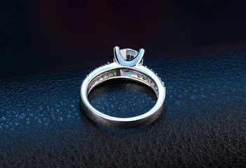 YANHUI Jemné Šperky Crystal Biely Zirkón 925 Sterling Silver Ring Svadobné Svadobné Sety Sľub Zásnubné Prstene Pre Ženy R975