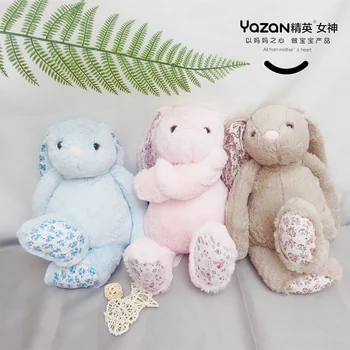 YAZAN40cm kawaii roztomilé plyšové zvieratko plyšové mäkké zajačik bunny baby doll, ružové a modré dieťa darček k narodeninám