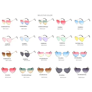 Yoovos 2021 Nové Srdce Slnečné Okuliare Ženy Candy Farby Značky Dizajnér Gradient Slnečné Okuliare Retro Outdoor Okuliare Oculos De Sol
