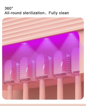 Youpin UV Kefka Sterilizátor Držiteľ Inhibujú bakteriálne Zubná Kefka Antibacteria Automatický Dávkovač zubná pasta
