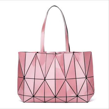YOUSE Nové farebné laserové kabelky Lingge prenosné kabelky módnych skladacie diamond geometrické taška